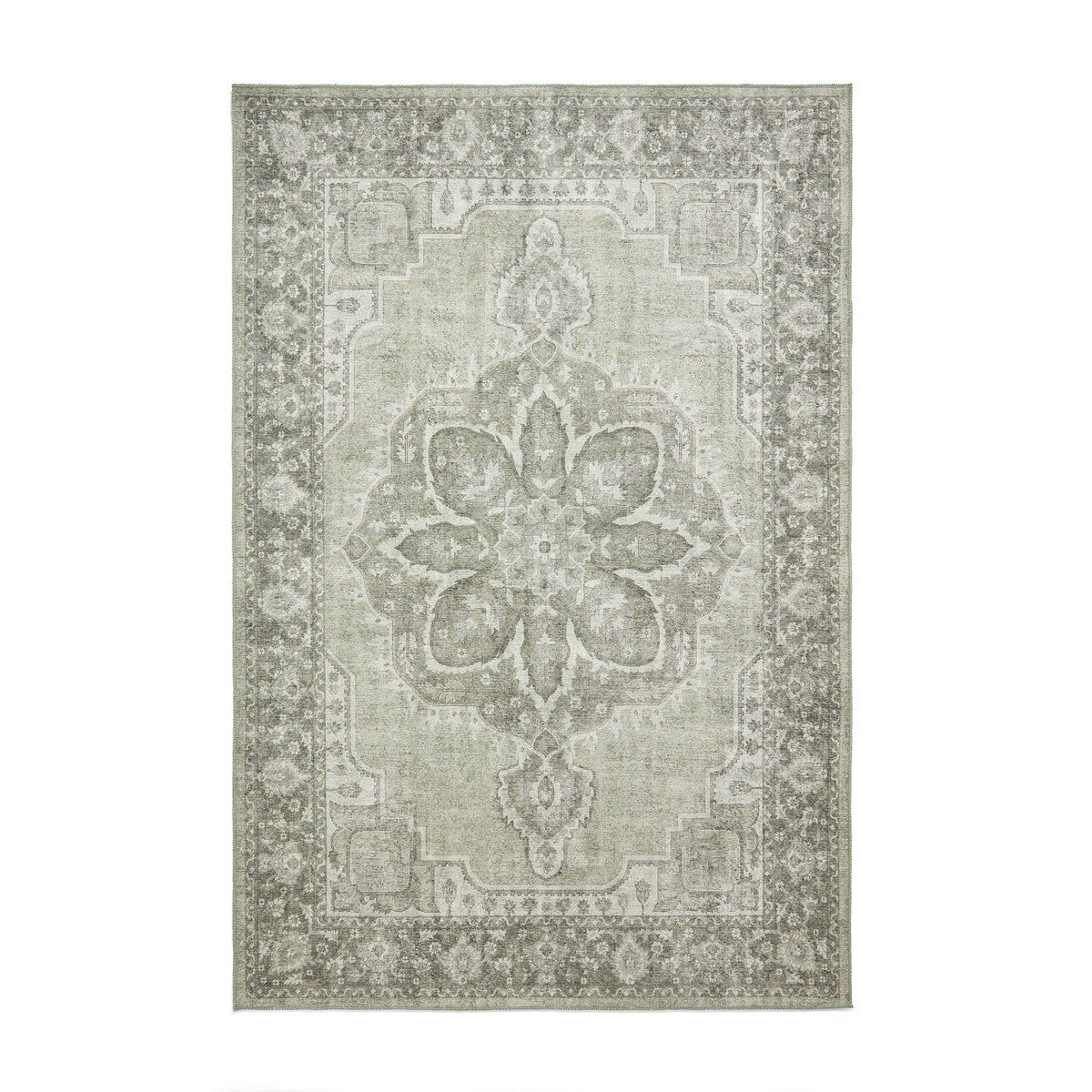 Madison Washable Vintage Inspired Rug Green from Roseland Furniture