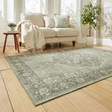 Madison Washable Vintage Inspired Rug Green from Roseland Furniture