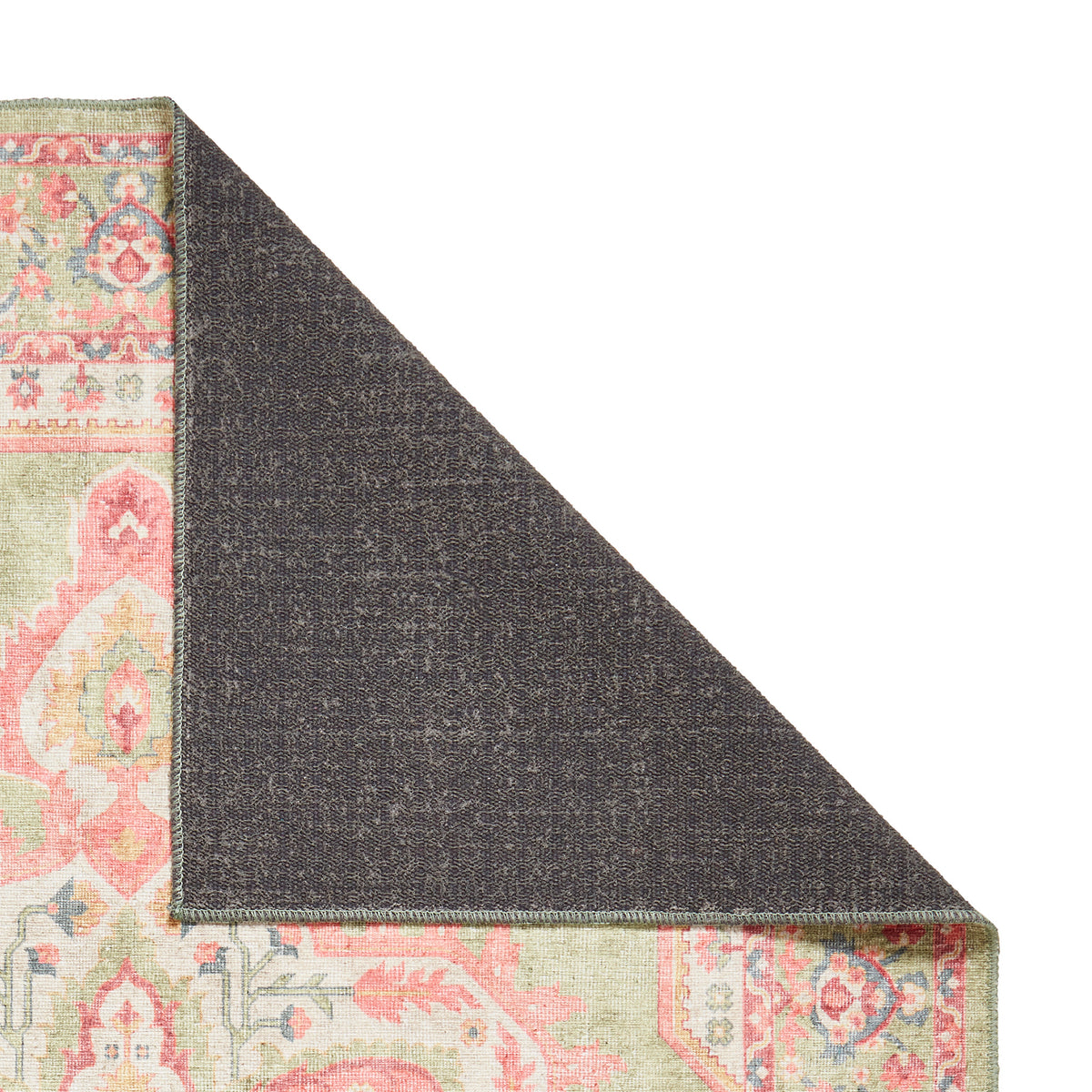 Madison Washable Vintage Inspired Rug Green Pink from Roseland Furniture