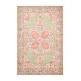 Madison Washable Vintage Inspired Rug Green Pink from Roseland Furniture