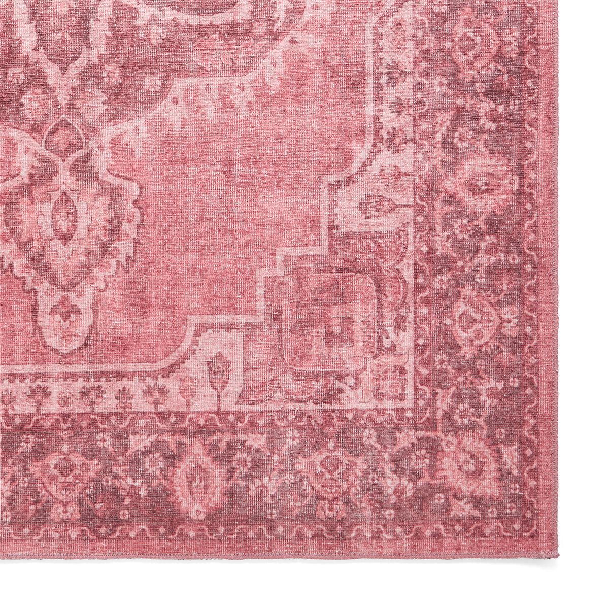 Madison Washable Vintage Inspired Rug Pink from Roseland Furniture