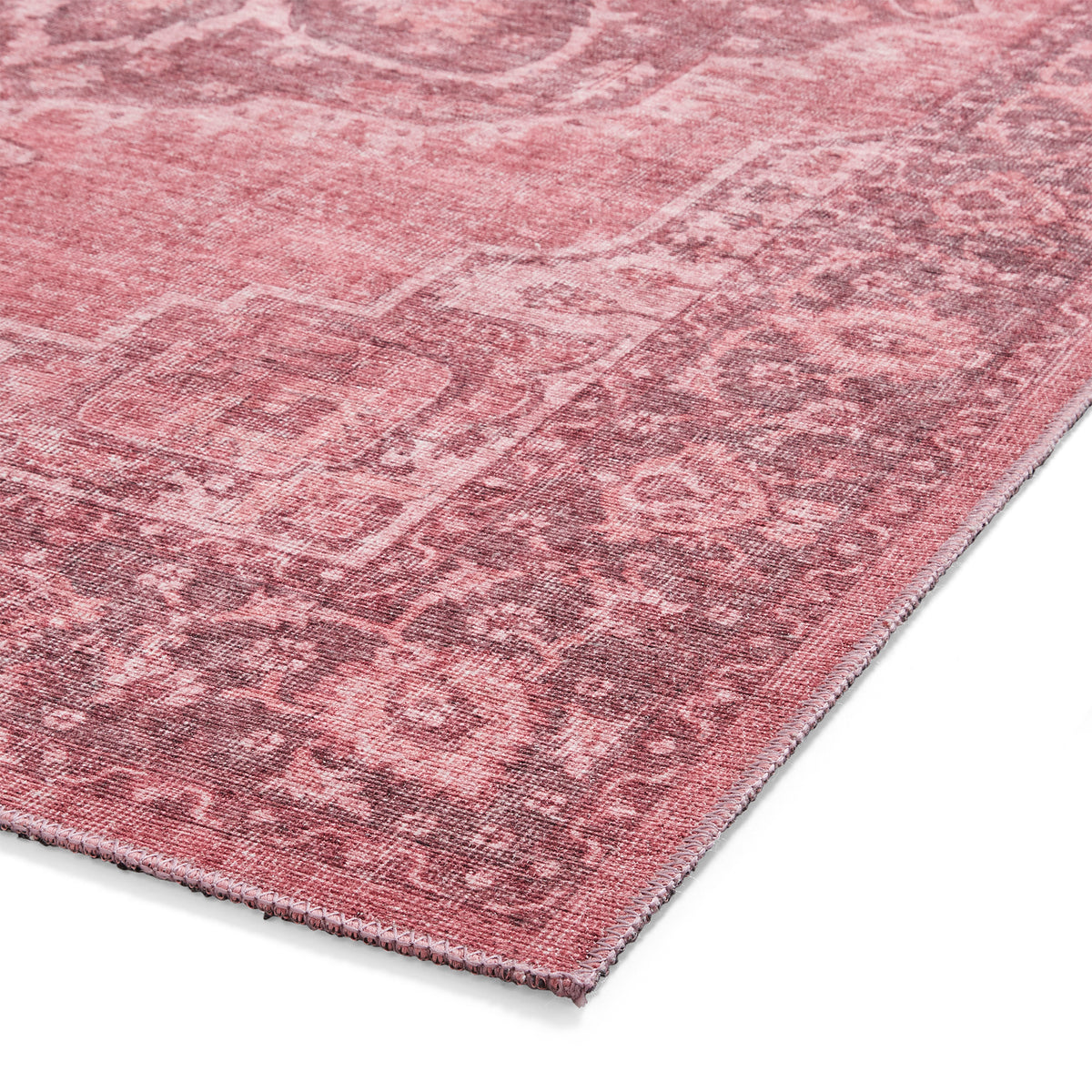 Madison Washable Vintage Inspired Rug Pink from Roseland Furniture
