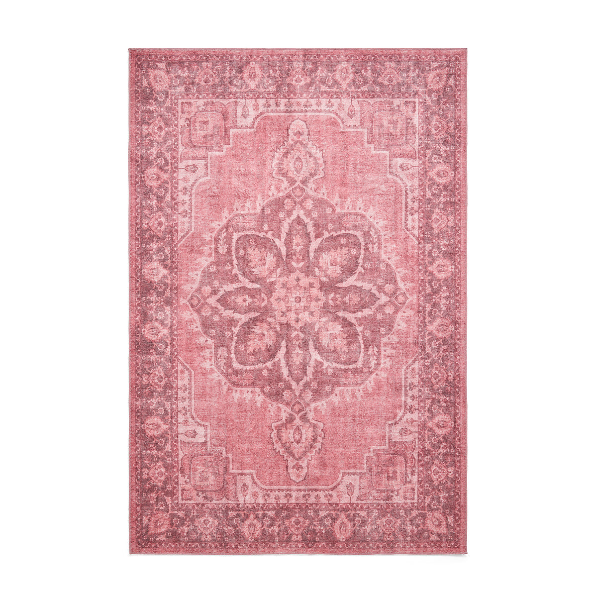 Madison Washable Vintage Inspired Rug Pink from Roseland Furniture