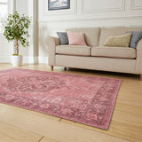 Madison Washable Vintage Inspired Rug Pink from Roseland Furniture