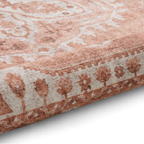 Madison Washable Vintage Inspired Rug Terracotta from Roseland Furniture