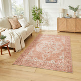Madison Washable Vintage Inspired Rug Terracotta from Roseland Furniture