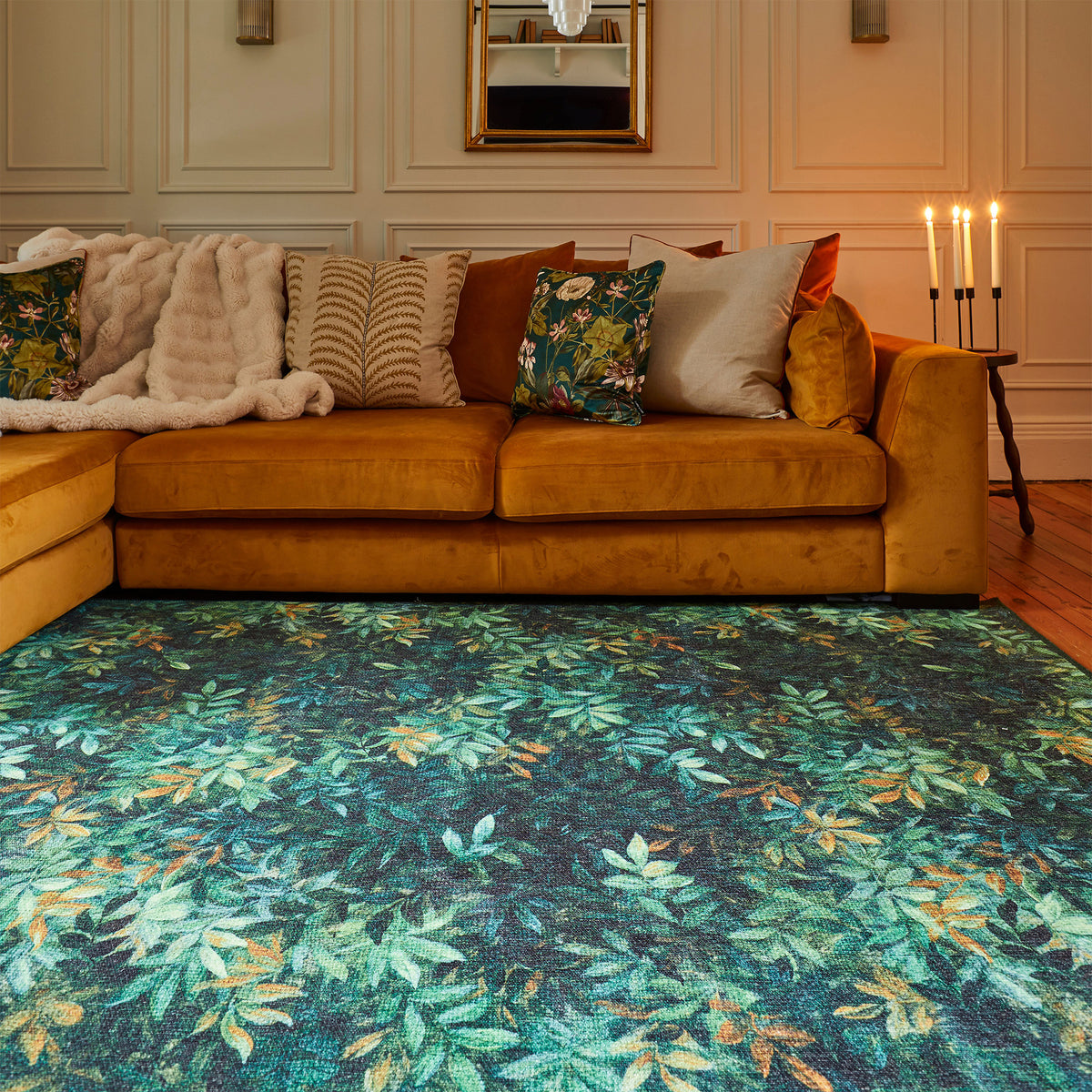 Clarke Clarke Congo Jungle Washable Rug from Roseland Furniture