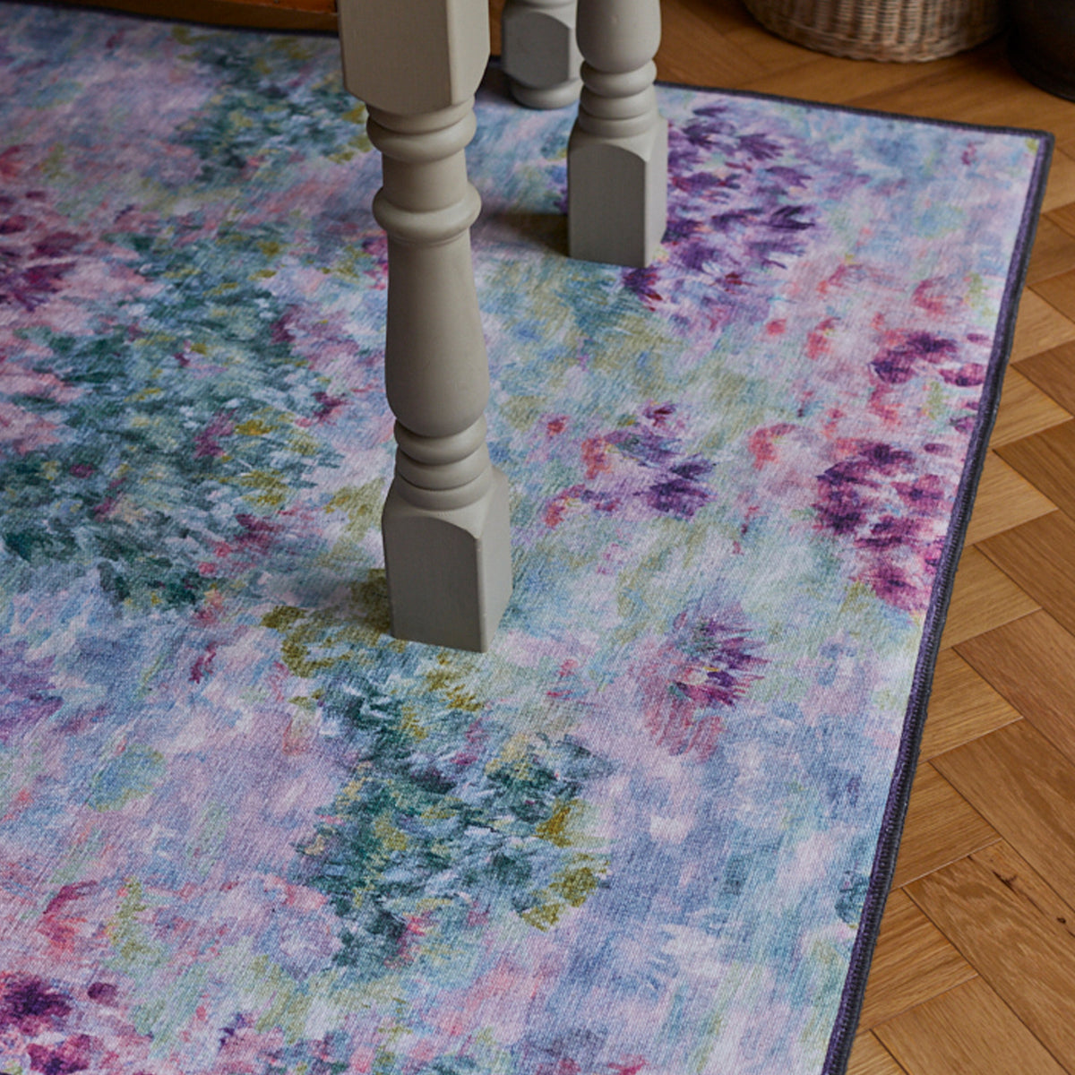 Clarke Clarke Fiore Heather Washable Rug from Roseland Furniture