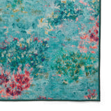 Clarke Clarke Fiore Rose Teal Washable Rug from Roseland Furniture
