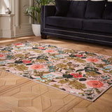 Clarke Clarke Passiflora Blush Washable Rug from Roseland Furniture