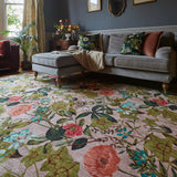 Clarke Clarke Passiflora Blush Washable Rug from Roseland Furniture
