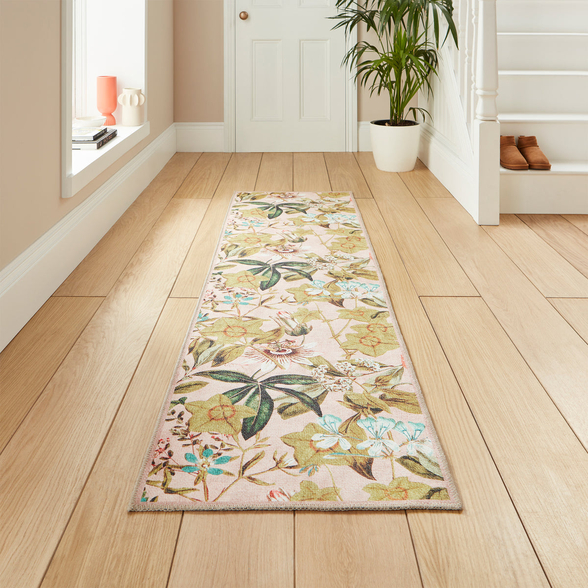 Clarke Clarke Passiflora Blush Washable Runner from Roseland Furniture