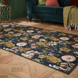 Clarke Clarke Passiflora Forest Washable Rug from Roseland Furniture