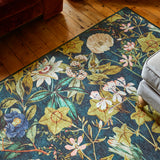Clarke Clarke Passiflora Forest Washable Rug from Roseland Furniture