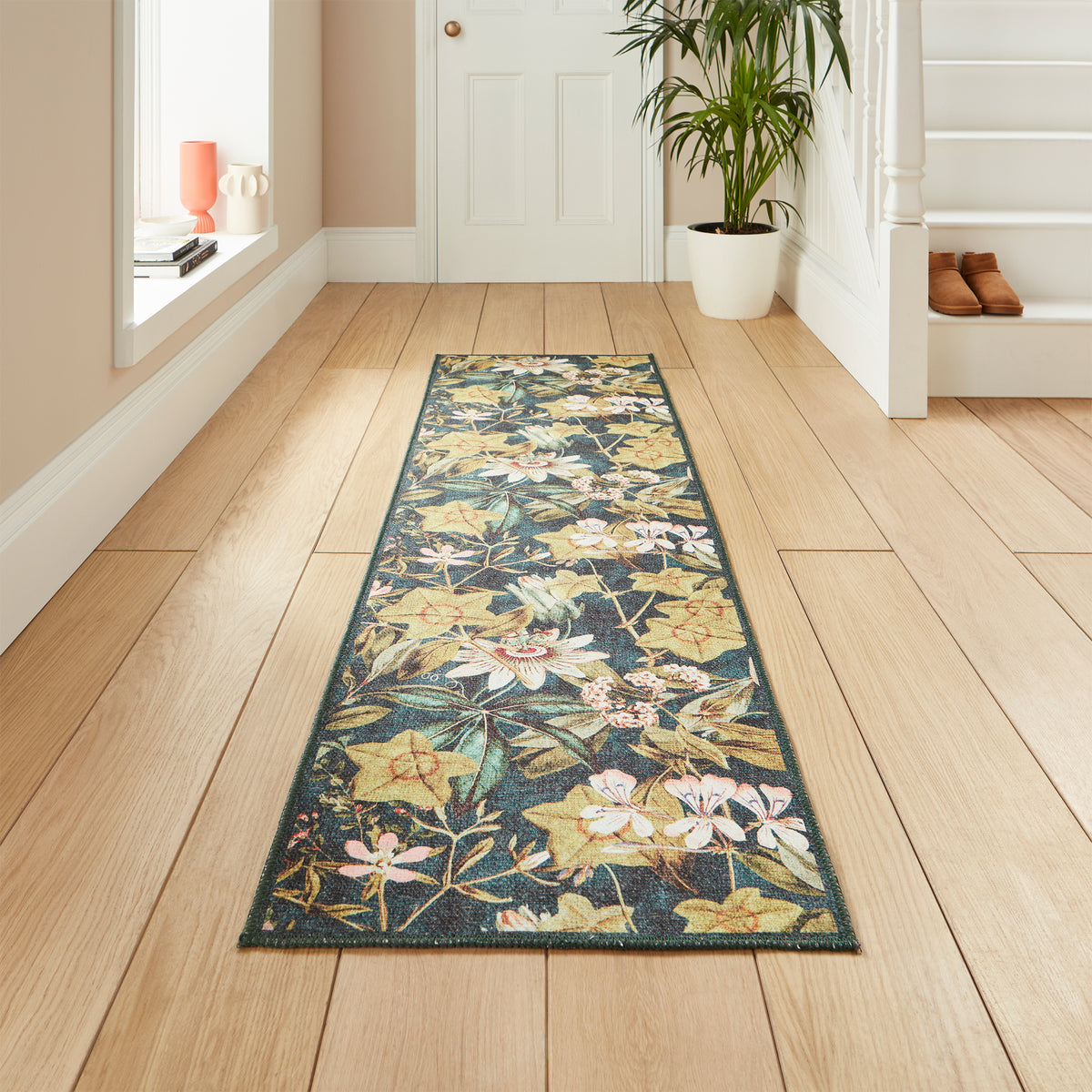 Clarke Clarke Passiflora Forest Washable Runner from Roseland Furniture