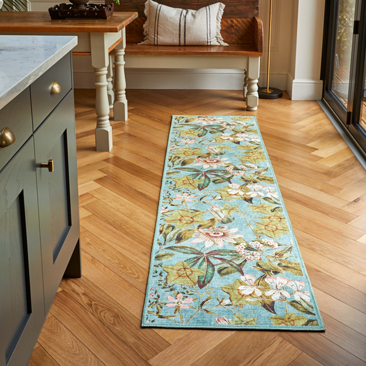 Clarke Clarke Passiflora Mineral Washable Rug from Roseland Furniture