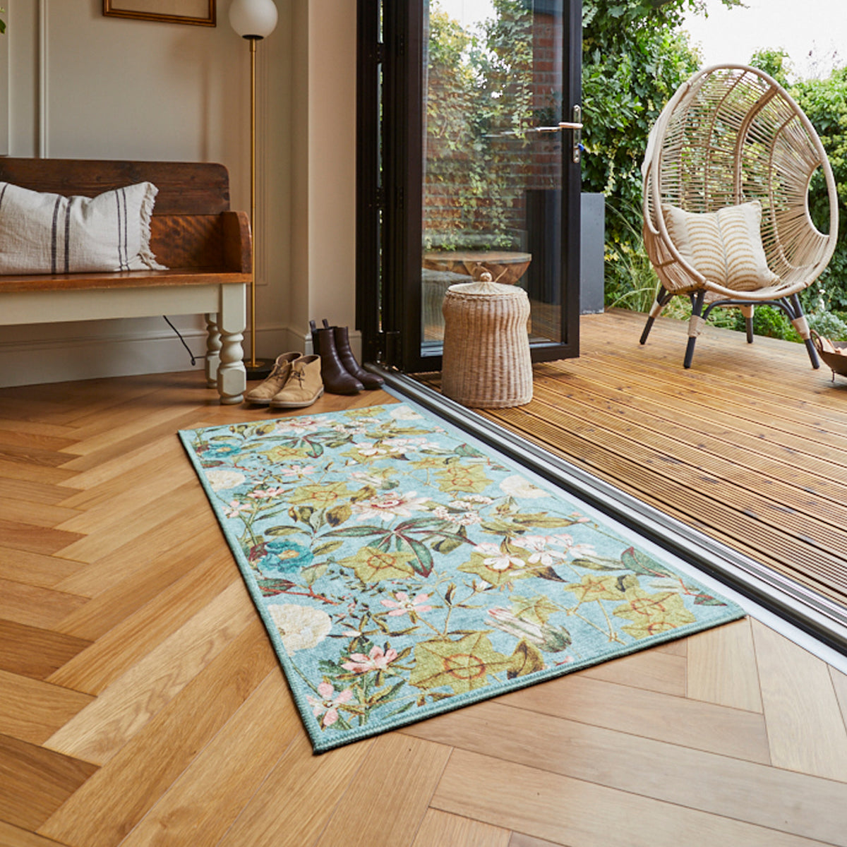 Clarke Clarke Passiflora Mineral Washable Rug from Roseland Furniture