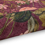Clarke Clarke Passiflora Mulberry Washable Rug from Roseland Furniture