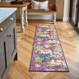 Clarke Clarke Passiflora Mulberry Washable Rug from Roseland Furniture
