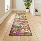 Clarke Clarke Passiflora Mulberry Washable Runner from Roseland Furniture