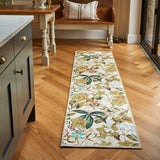 Clarke Clarke Passiflora Cream Washable Rug from Roseland Furniture