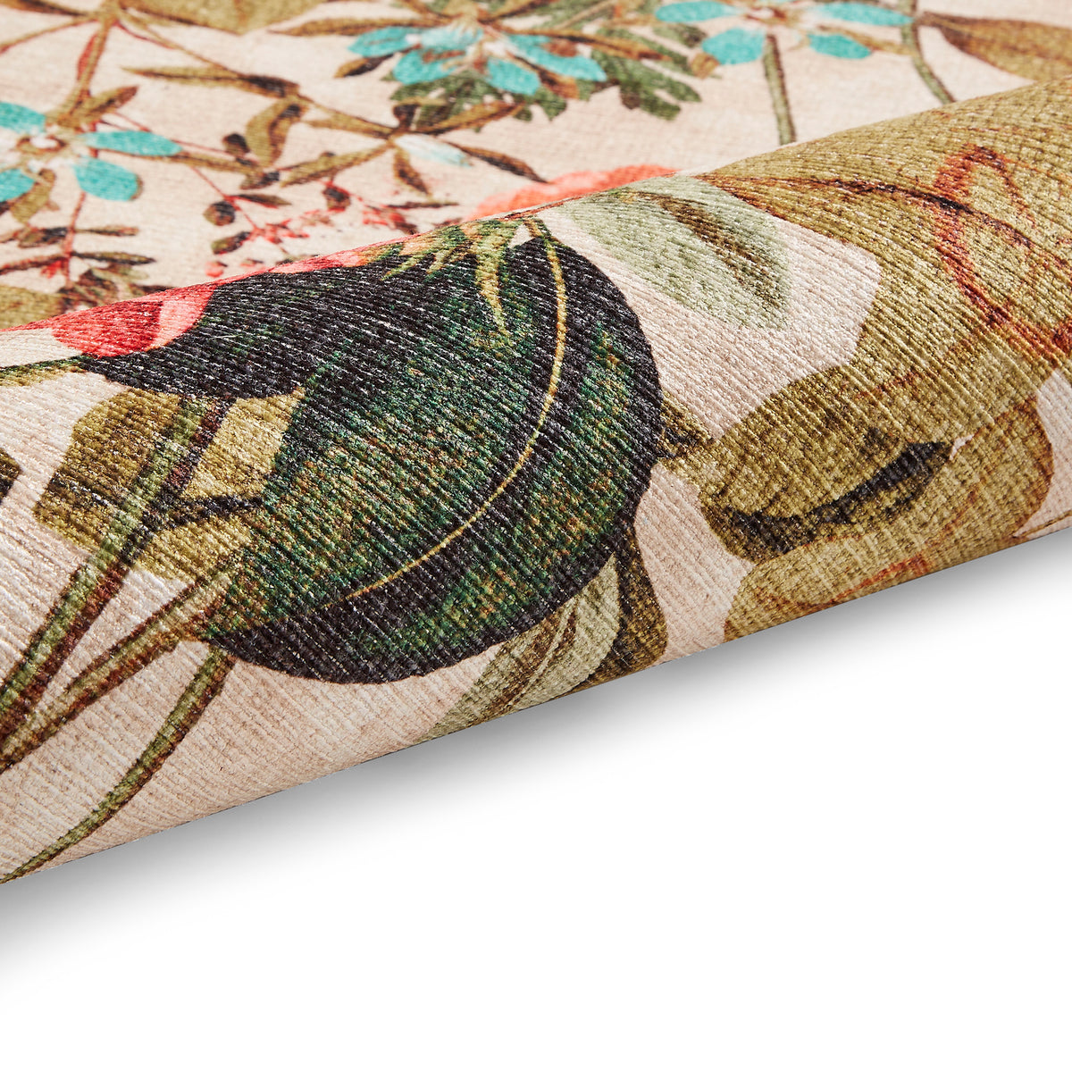 Clarke Clarke Passiflora Peaches Cream Washable Rug from Roseland Furniture