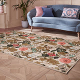 Clarke Clarke Passiflora Peaches Cream Washable Rug from Roseland Furniture