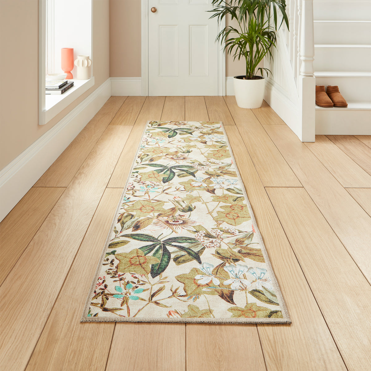 Clarke Clarke Passiflora Peaches Cream Washable Runner from Roseland Furniture