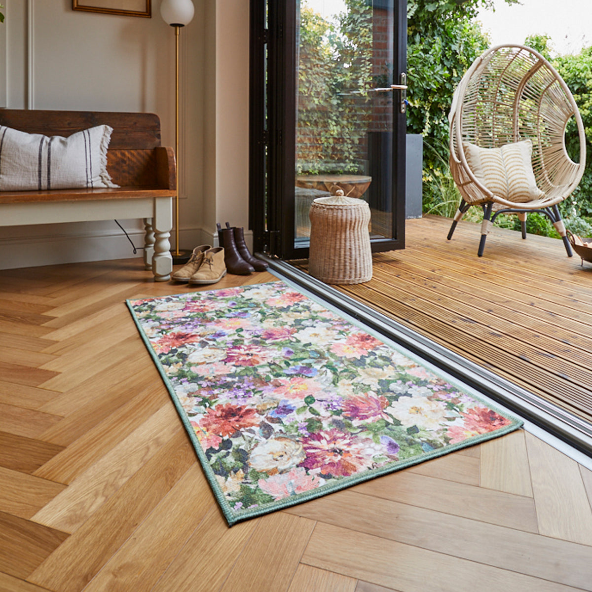 Clarke Clarke Tahiti Forest Washable Rug from Roseland Furniture