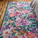 Clarke Clarke Tahiti Fuchsia Washable Rug from Roseland Furniture