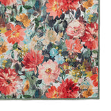 Clarke Clarke Tahiti Teal Rouge Washable Rug from Roseland Furniture
