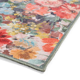 Clarke Clarke Tahiti Teal Rouge Washable Rug from Roseland Furniture