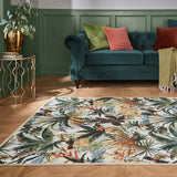 Clarke Clarke Toucan Antique Washable Rug from Roseland Furniture