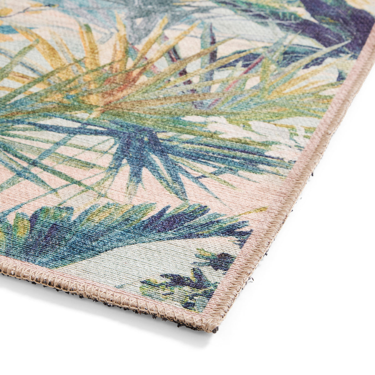 Clarke Clarke Toucan Blush Washable Rug from Roseland Furniture
