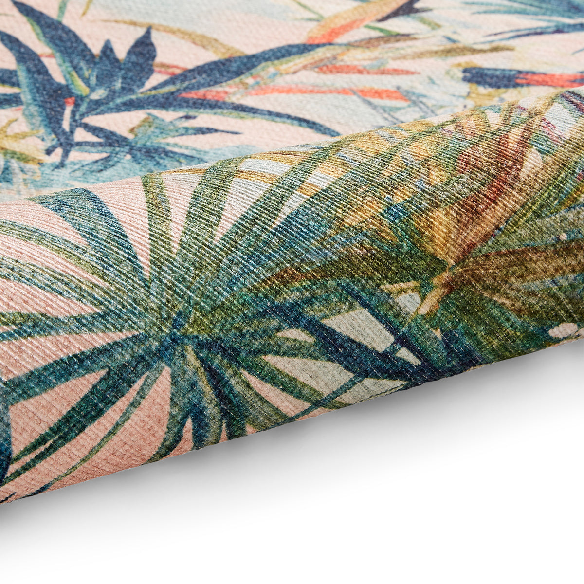Clarke Clarke Toucan Blush Washable Rug from Roseland Furniture