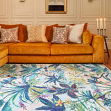 Clarke Clarke Toucan Blush Washable Rug from Roseland Furniture