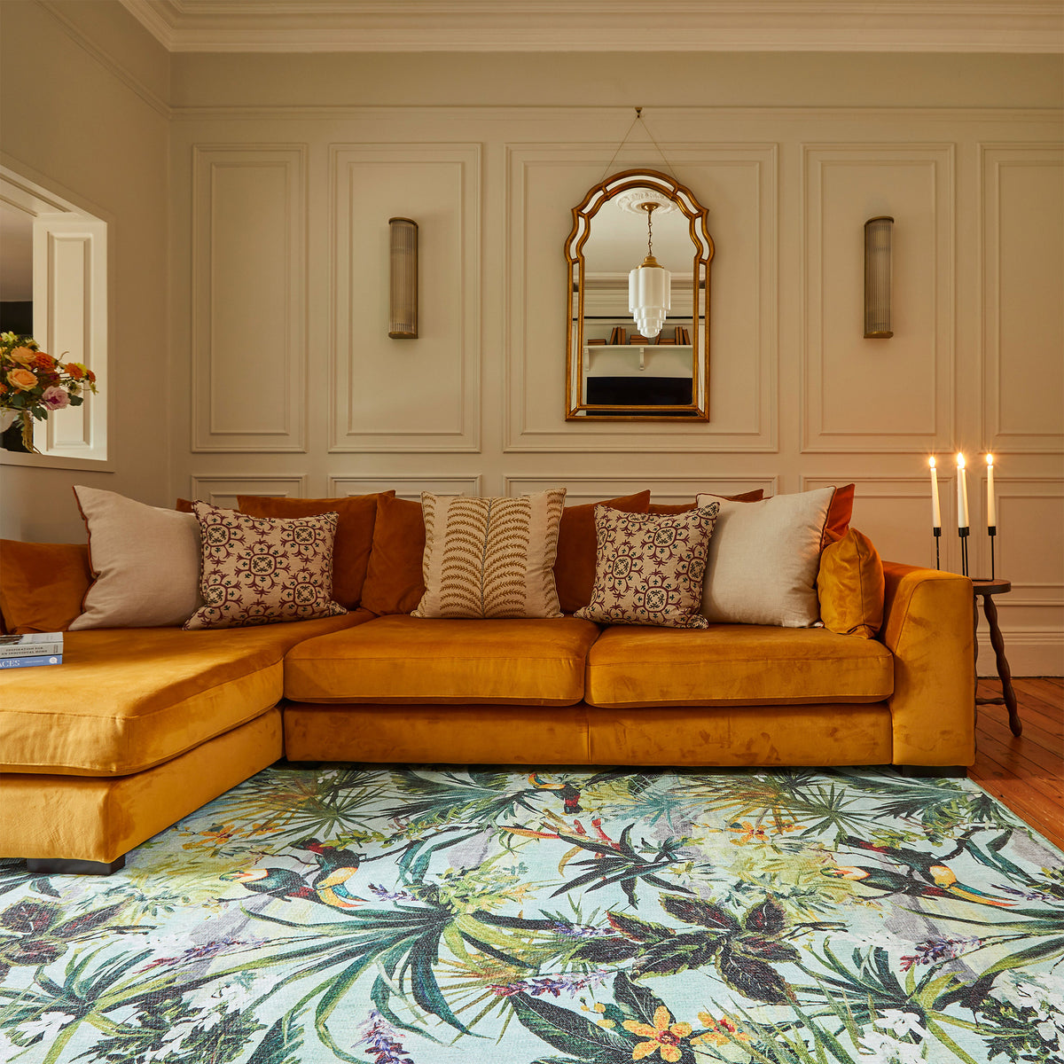 Clarke Clarke Toucan Sky Washable Rug from Roseland Furniture