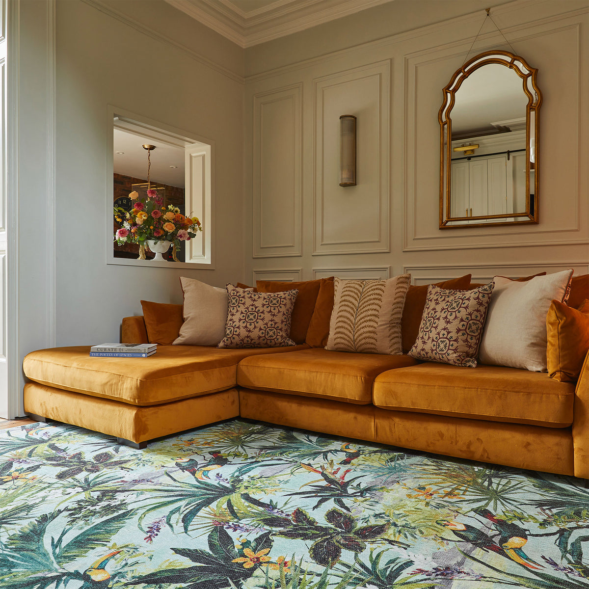 Clarke Clarke Toucan Sky Washable Rug from Roseland Furniture