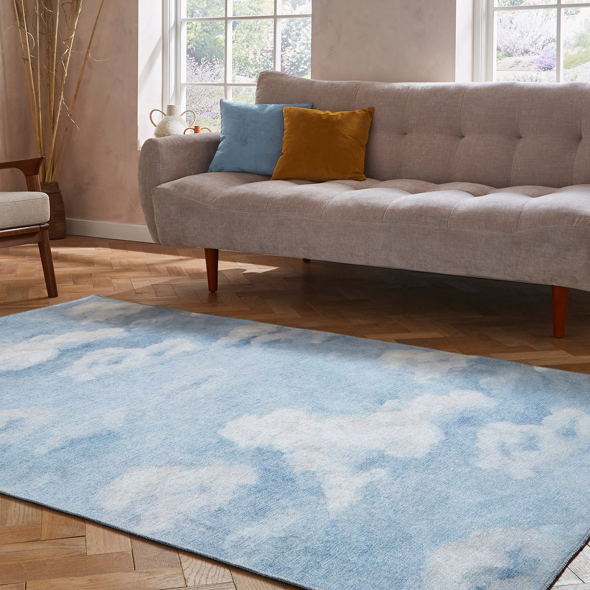Harlequin Air Sky Blue Rug from Roseland Furniture