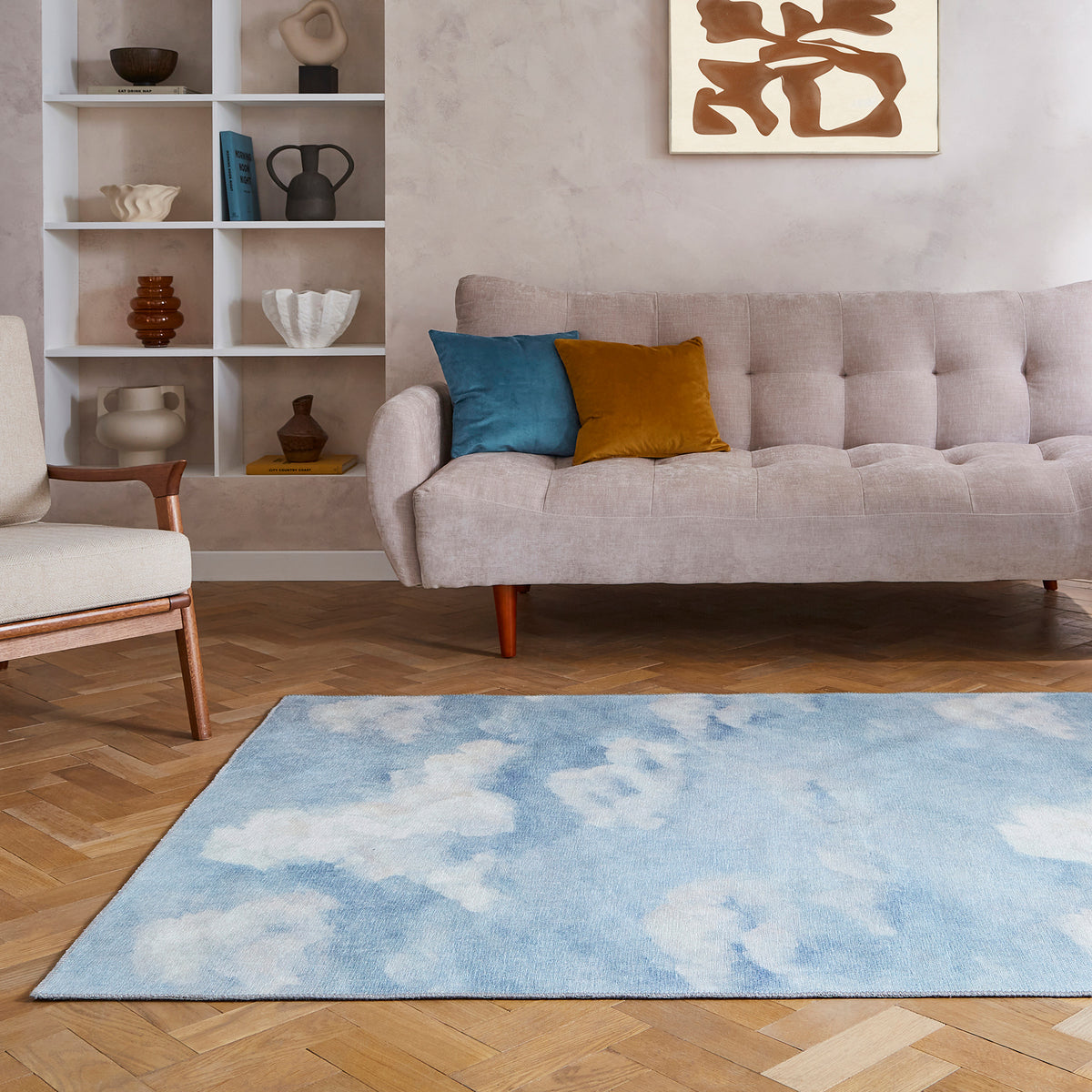 Harlequin Air Sky Blue Rug from Roseland Furniture