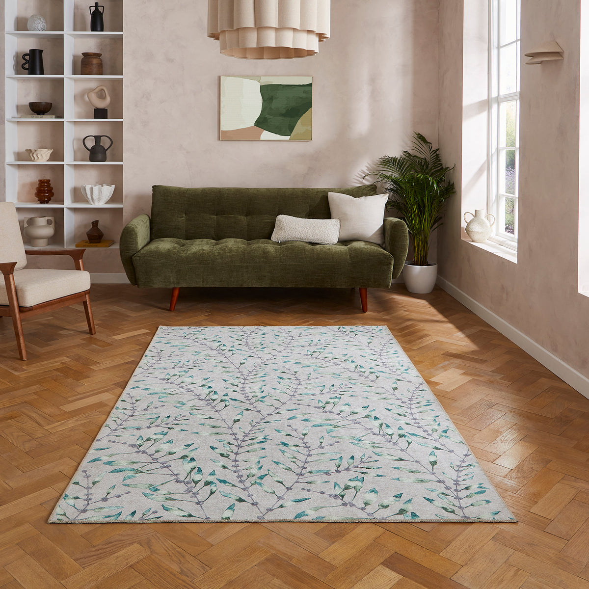 Harlequin Chaconia Putty Forest Rug from Roseland Furniture