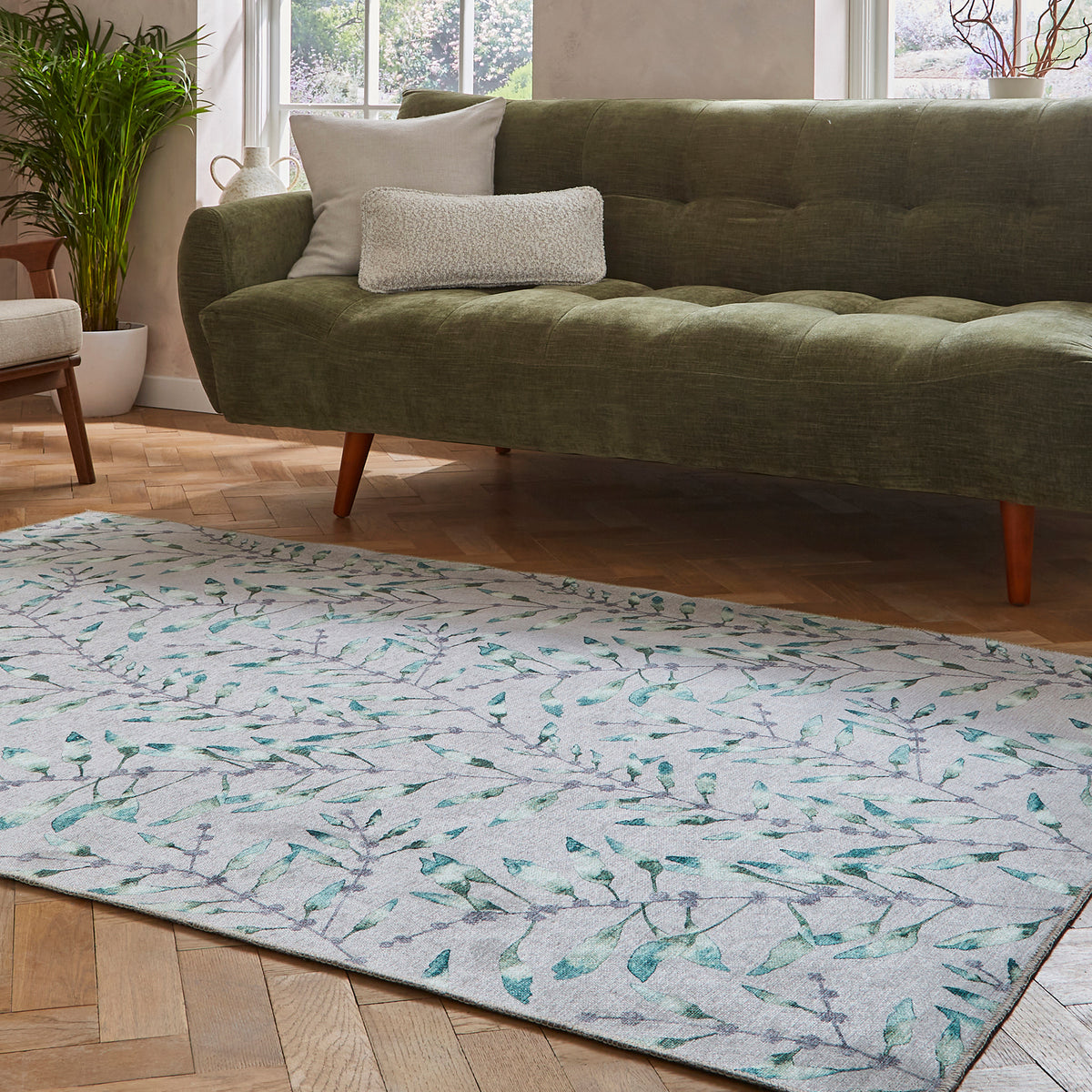 Harlequin Chaconia Putty Forest Rug from Roseland Furniture