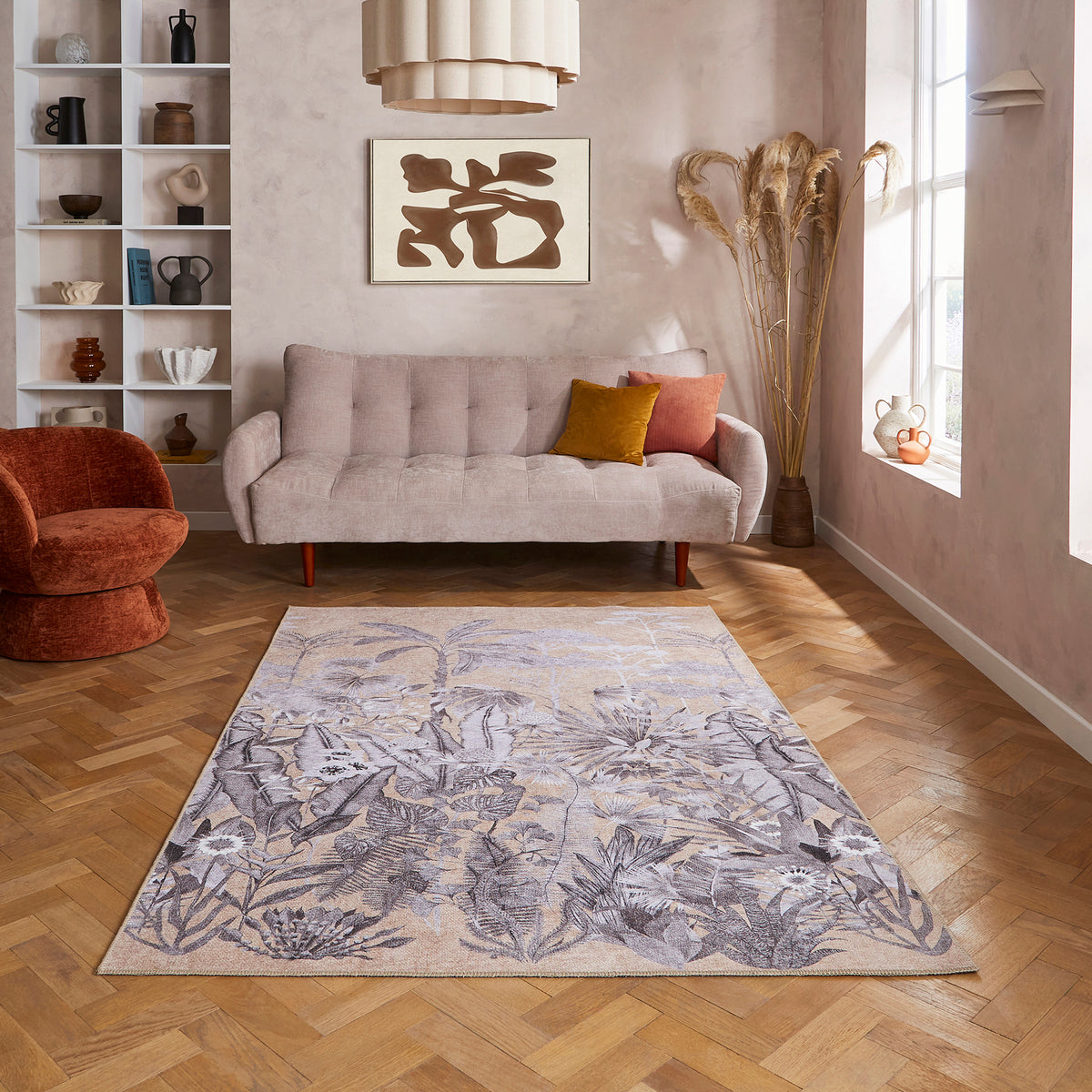 Harlequin Floreana Black Earth Rug from Roseland Furniture