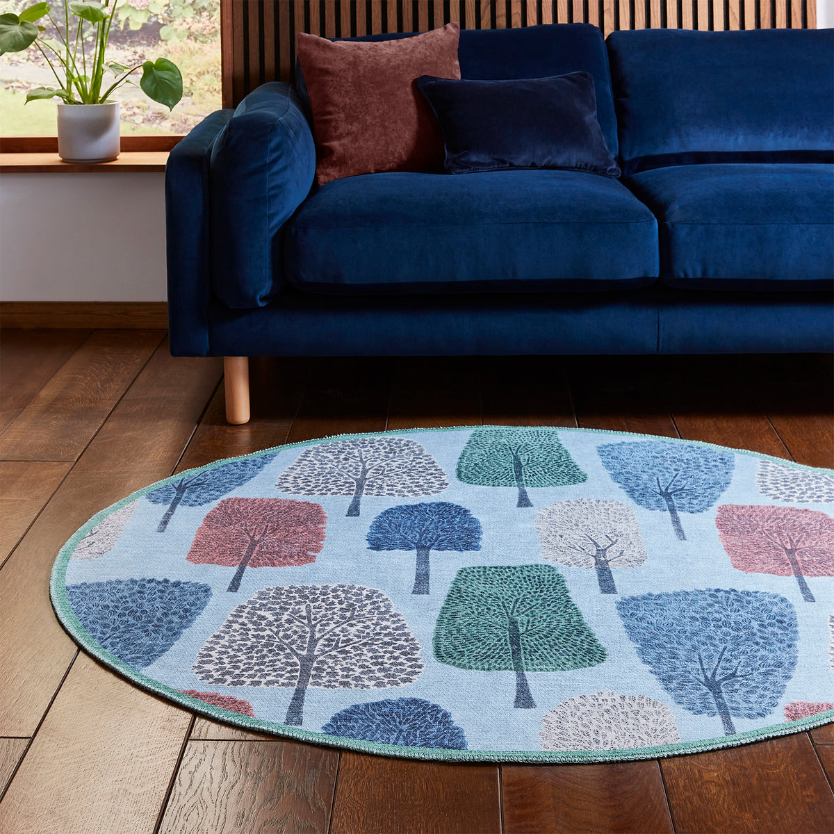Scion Cedar Coast Circle Rug from Roseland Furniture