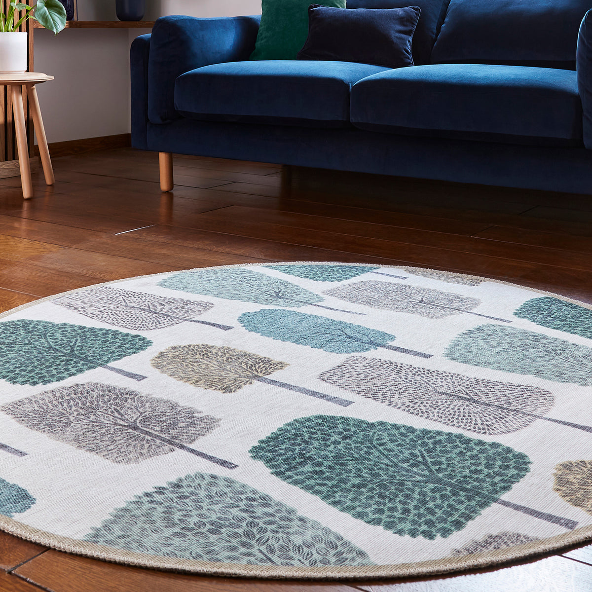Scion Cedar Juniper Circle Rug from Roseland Furniture