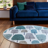 Scion Cedar Juniper Circle Rug from Roseland Furniture