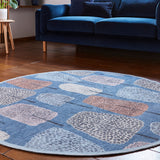 Scion Cedar Midnight Circle Rug from Roseland Furniture
