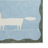 Scion Mr Fox Blue White Rug from Roseland Furniture