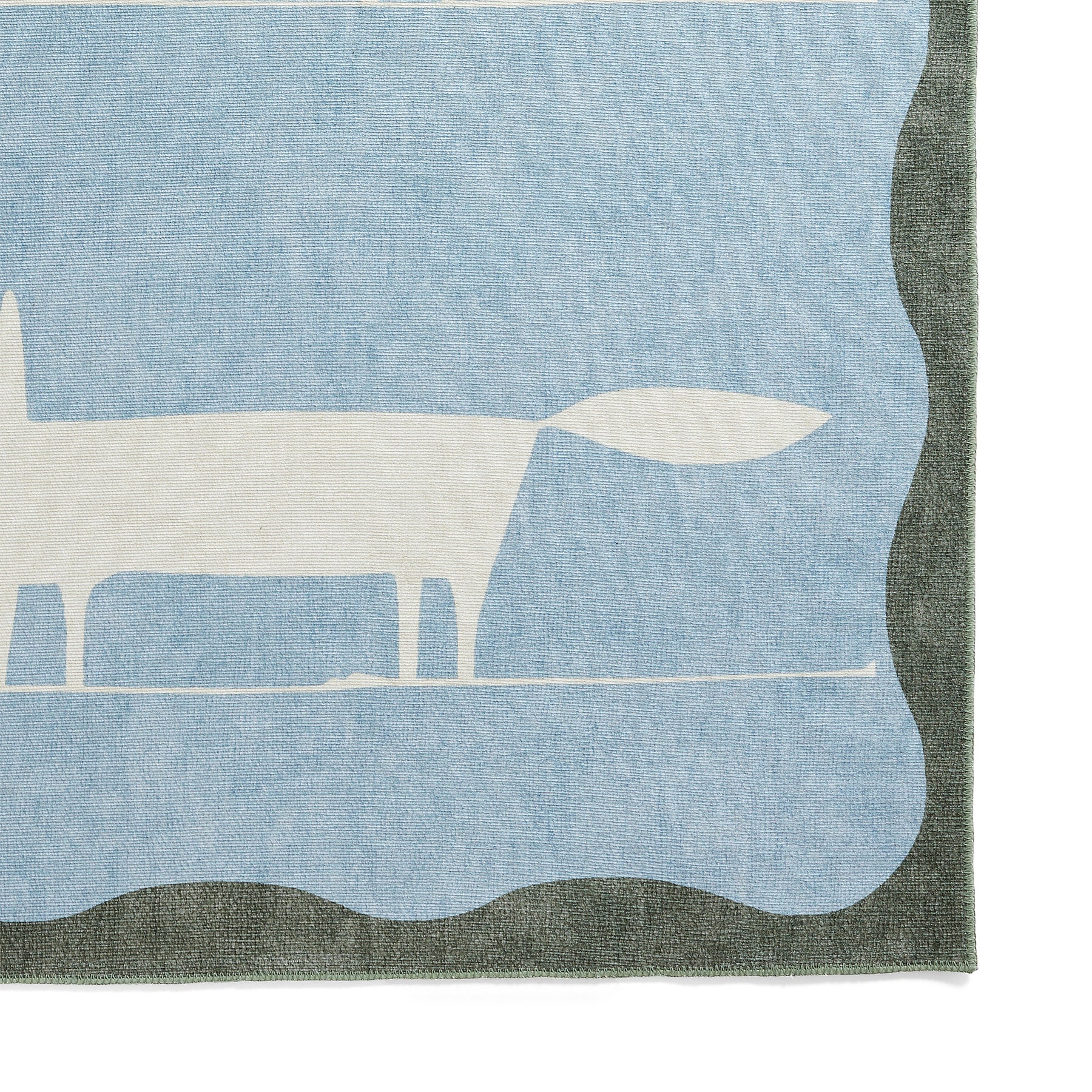 Scion Mr Fox Blue White Rug from Roseland Furniture