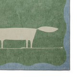 Scion Mr Fox Green White Rug from Roseland Furniture
